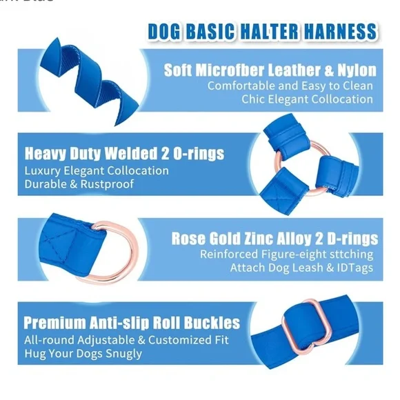 Soft Leather No Pull Dog Harness, Size XS - Picture 3 of 10